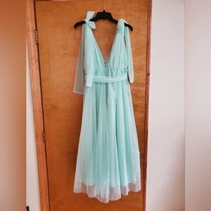 Blue maternity tule dress